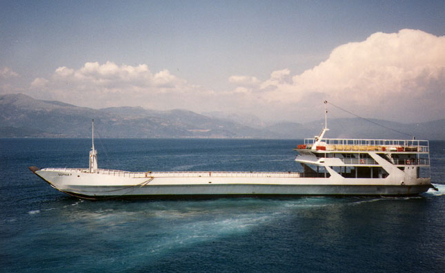 GULF OF CORINTH: We continued by ferry across the Gulf of Corinth.