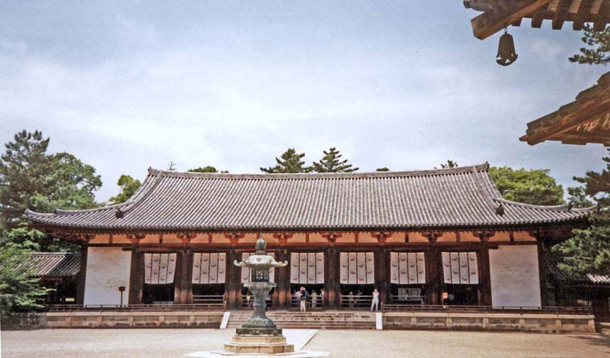 NARA: The "Great Lecture Hall," part of the Horyuji Temple complex, built at the end of the 8th Century, rebuilt in 990. May 21, 1998