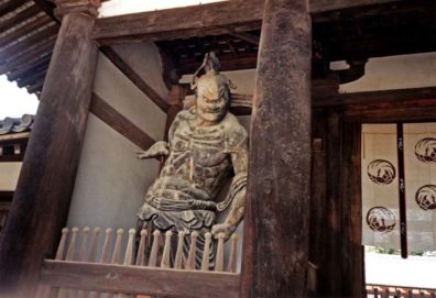NARA: Fierce guardians like these flank the entrances to many Buddhist temples. They are not demons, but guardians against evil forces. May 21, 1998