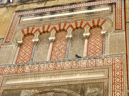 CORDOBA: These arched niches imitate the stripes of the arches in the Mezquita.