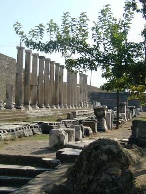ASCLEPION: Columns outline the stoa which embraces the heart of the site.