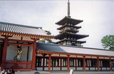 NARA: In the neighboring nunnery complex is the Chugu-ji, originally situated a mile east in Ikaruga, built as part of the palace of the Empress Anahobe no Hashibito, mother of Prince Shotoku.