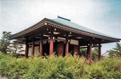 NARA: Originally situated a mile east in Ikaruga, and built in the early 7th century as part of the palace of the Empress Anahobe no Hashibito, Mother of Prince Shotoku. After her death, it was rededicated by her son as part of a Buddhist nunnery and moved to the site in Nara now called the Chugu-ji Temple. May 21, 1998