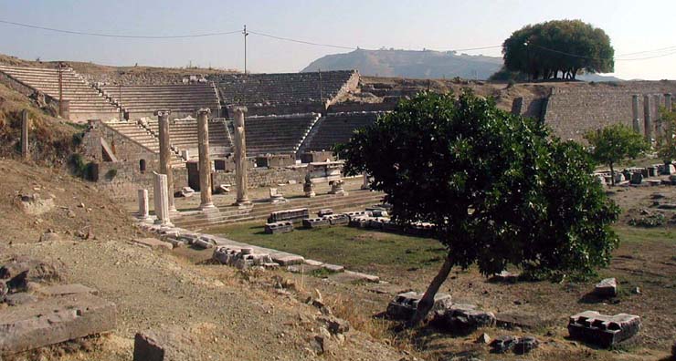 ASCLEPION: There is a nicely preserved theater next to the stoa.