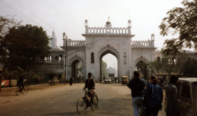 One of several old city gates of Lucknow.