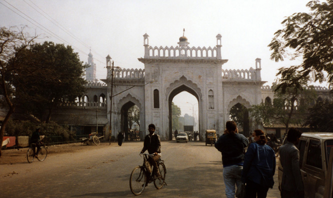 One of several old city gates of Lucknow.