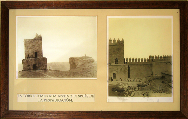 ALMODOVAR DEL RIO: Indeed, we learned by looking at these before-and-after pictures in the castle museum, it is too good to be true; the castle has been “restored” to such an extent that it is essentially a new structure—more theme park than historic monument.