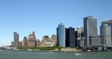 NEW YORK: One last view of the skyline. From the Staten Island Ferry