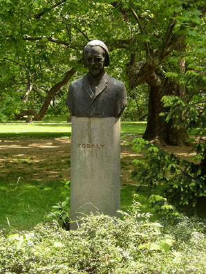BUDAPEST: Bust of the famous Hungarian composer Zoltan Kodaly, in the park on Margaret Island.