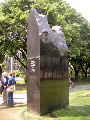 BUDAPEST: On the grounds of Parliament are two memorials to the 1956 uprising which was crushed by Soviet tanks.
