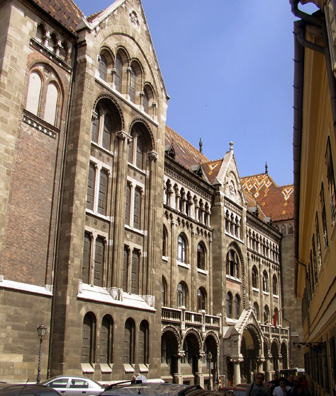 BUDAPEST: Another time we took the slower route of walking Varfok utca through Vienna Gate and by the National Archives building (above).