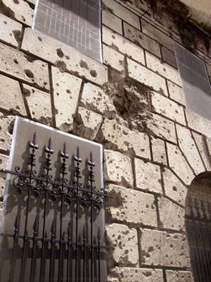 BUDAPEST: Hungary's violent history is reflected in the damage from guns visible in the wall of this building north of the the Royal Palace.