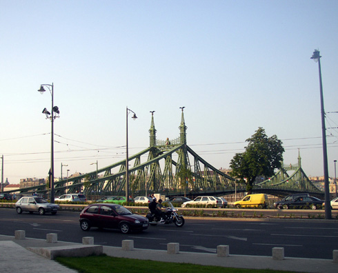 BUDAPEST: The Szabadsag (Independence) Bridge near the Gellert Baths.