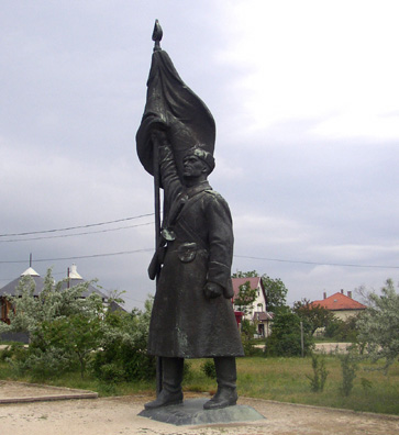 BUDAPEST: Soldier with flag