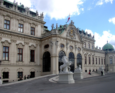 VIENNA: The carriage entrance on the south facade of the palace.