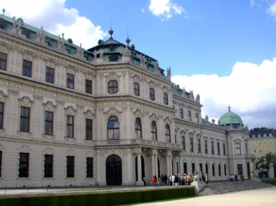 VIENNA: This side of the palace faces the long garden which slopes down to the Lower Belvedere.