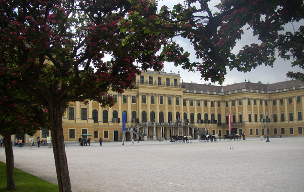VIENNA: Many museums were closed on Mondays, so we headed for one that wasn't: The Schönbrunn Palace on the edge of the city. This sprawling estate was the summer home of the Hapsburgs who ruled over the Austro-Hungarian Empire before World War I. It's a major tourist attraction, where you can watch strudel being made or--less authentic--buy a "Hapsburger."