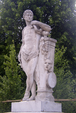 VIENNA: In the castle gardens this statue reflects the Hapsburgs' love for the arts. Apollo is accompanied by symbols of music, theater, and dance.