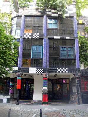 VIENNA: We proceeded by subway and tram to the KunstHausWien (Vienna Art House) at Untere Weissgerberstrasse 13, designed by Friedensreich Hundertwasser