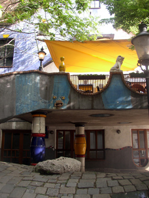 VIENNA: Nearby is an apartment block designed by the same artist: Hundertwasserhaus.