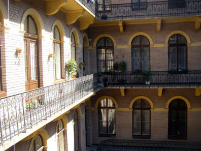 BUDAPEST: We stayed in the Opera Apartments, located near Oktagon, but with some street noise. Above, the courtyard of the Opera Apartments (actually about a ten-minute walk from the opera house).