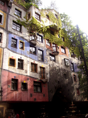 VIENNA: an apartment block designed by the same artist: Hundertwasserhaus.