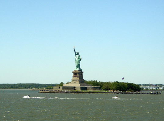NEW YORK: From the deck of the Staten Island Ferry.