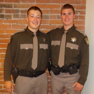 Alex Stevens and-Alex Clark in uniform.