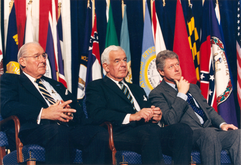 Foley with President Clinton.