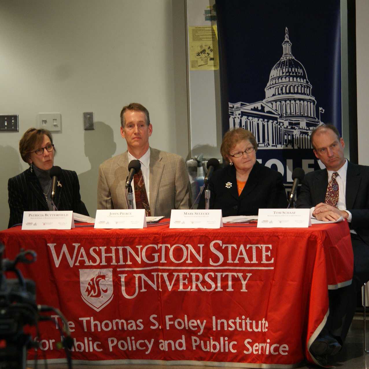 Panel at the healthcare symposium.