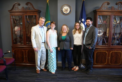 Cornell Clayton, Pip Sherwood, Laci Mattix-Hubbard, Melanie Thornton, and Brenden Higashi.