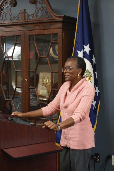 Angela Sims speaking. 