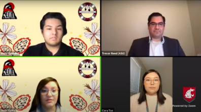 Vincent Gonzalez, Trevor Reed, Jamie Kness, and Cora Tso.