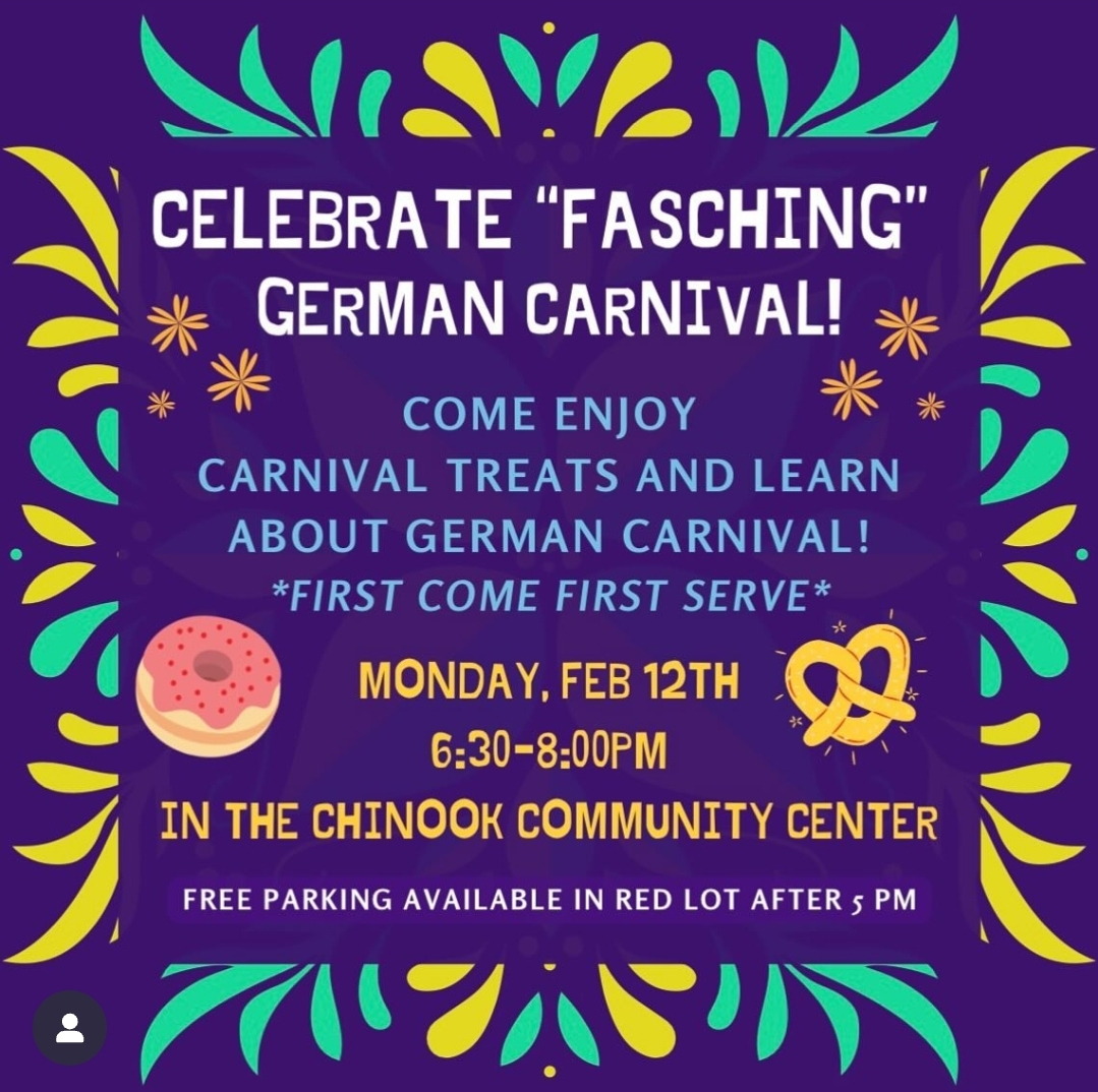 German Club. Celebrate Fasching German carnival!