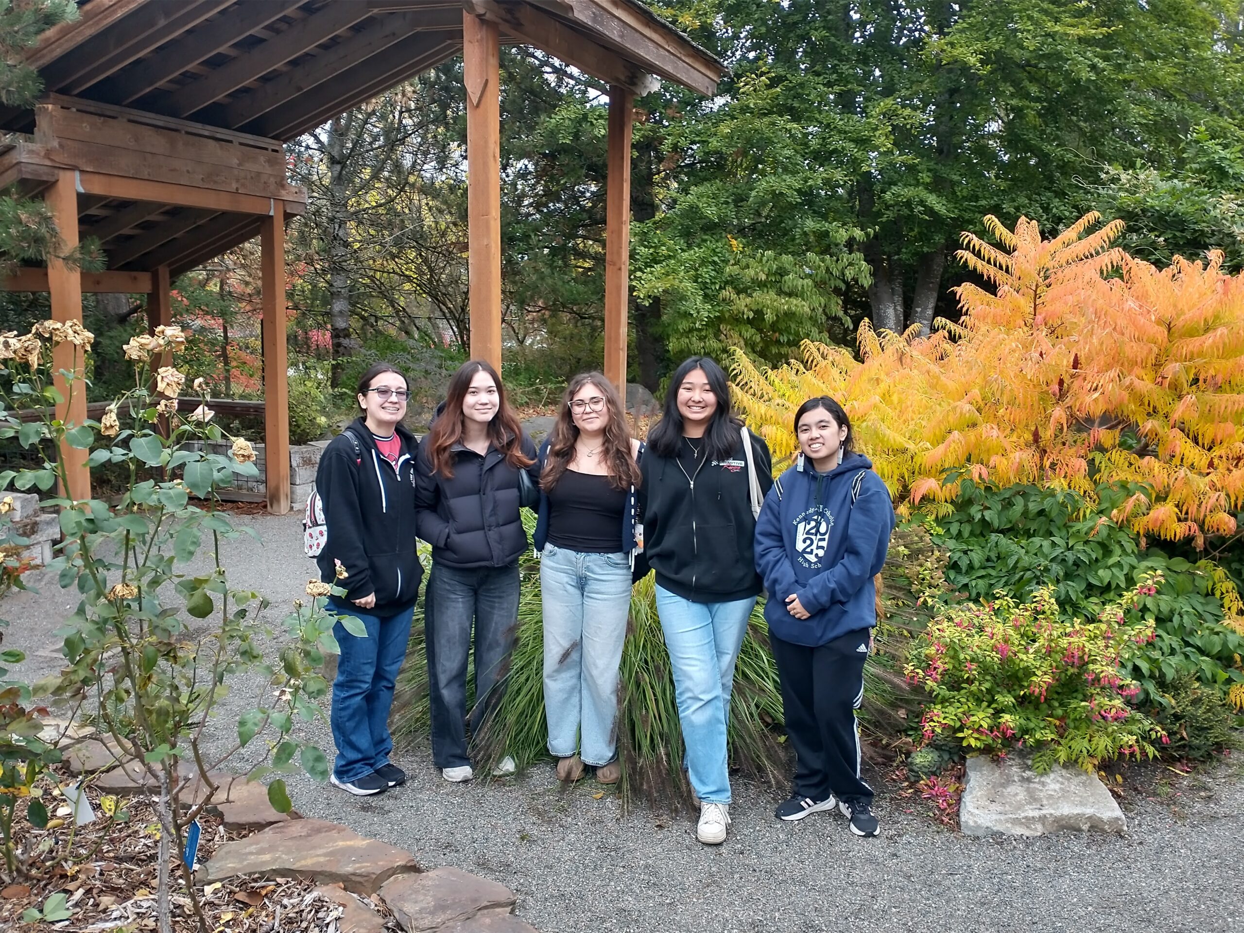 Students at the Seattle Chinese Garden