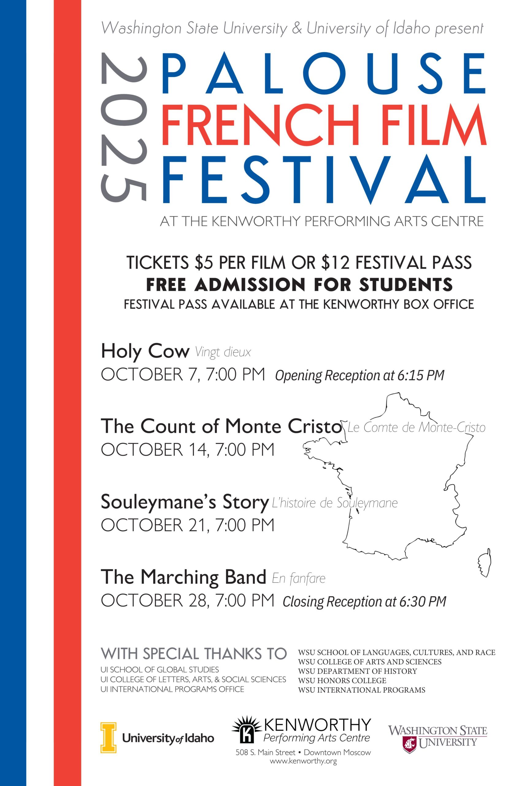 Palouse French Film Festival 2025 Poster - Archival Image