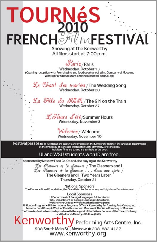 Palouse French Film Festival 2010 Poster - Archival Image