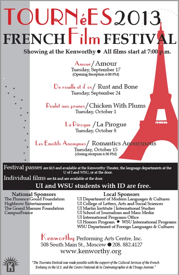 Palouse French Film Festival 2013 Poster - Archival Image