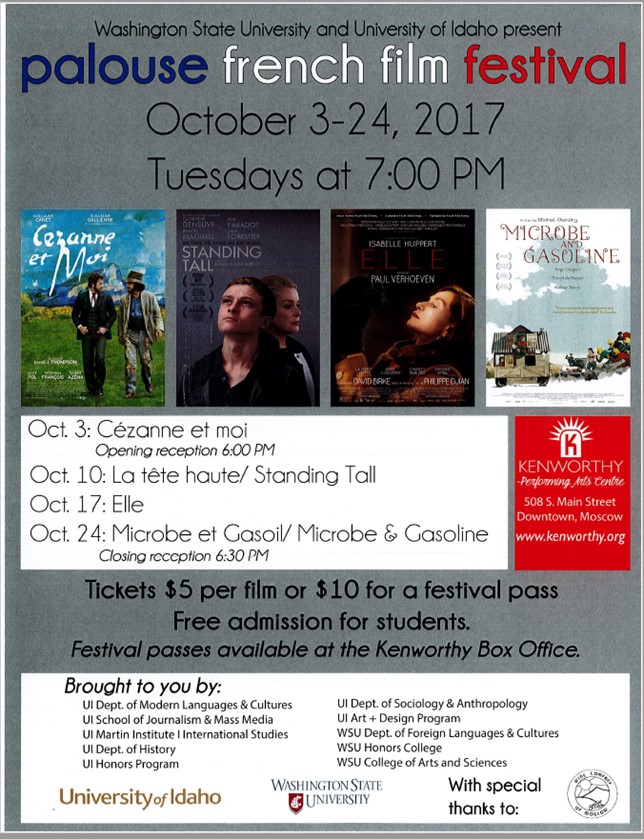 Palouse French Film Festival 2017 Poster - Archival Image