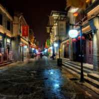Photo of empty Beijing street at night, by Trey Ratcliff