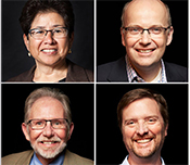 Clockwise from top left, Rebecca Craft, Travis Ridout, Matthew Sutton, & Stephen Stehr.