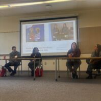 group ready for conference presentation