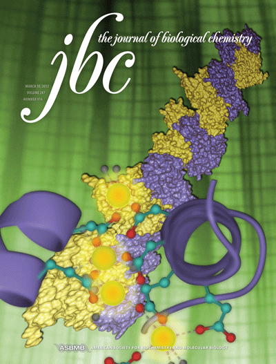 Journal cover: The Journal of Biological Chemistry.