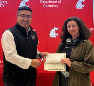 Left to right: Qiang (Jack) Zhang and Hannah Johnson