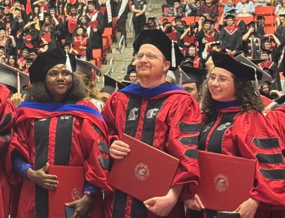 Left to right: Fatima Ewrujakpor, Cullen Greer, and Hannah Johnson
