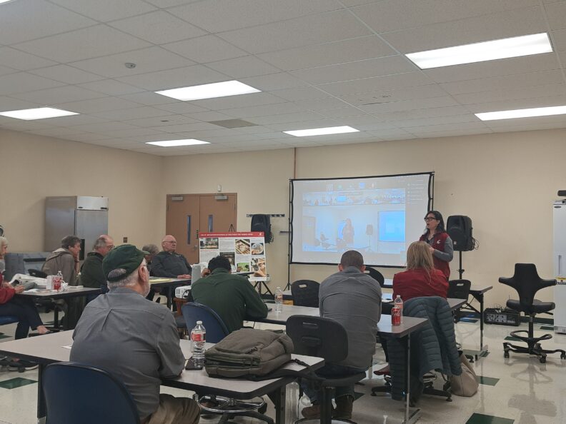 Dr. Laura Lavine leading a discussion group with the WSU Bee Program donors