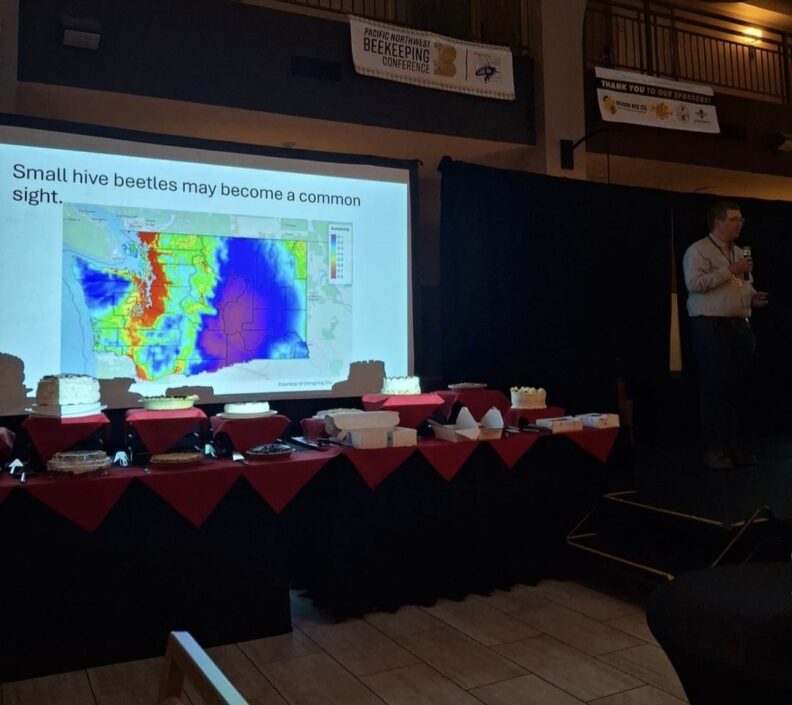 Riley Reed presenting his research at 2024 WASBA Conference.