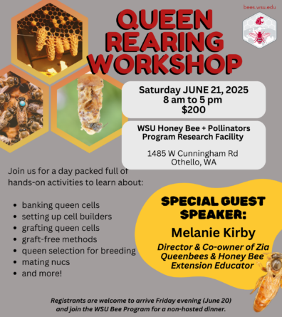 flyer that advertises queen rearing workshop