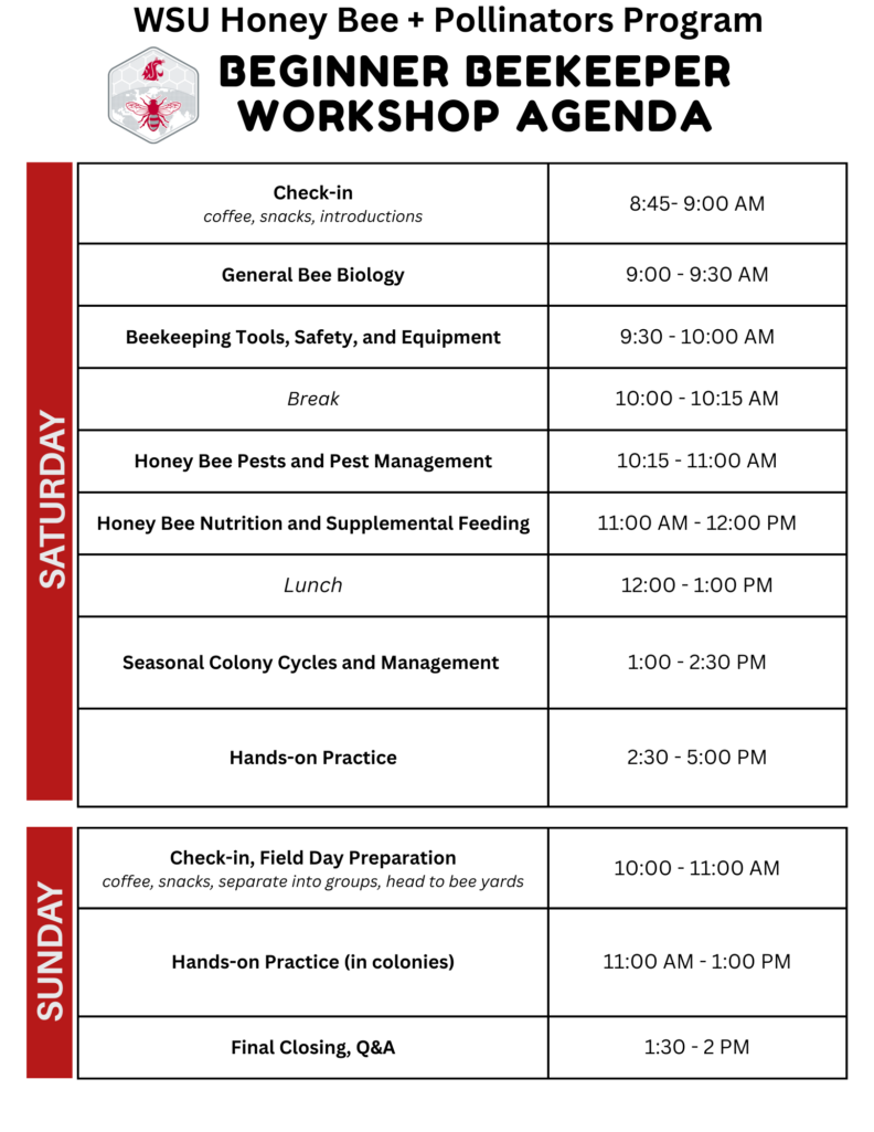 agenda for the event