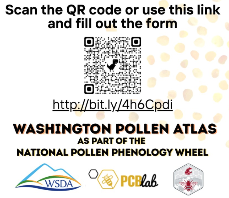 Advertisement for the Washington Pollen Atlas Sign-up Form